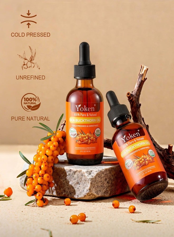 Yoken Cold Pressed Sea Buckthorn Oil Organic for Face Hair & Nails 2oz - 100% Natural Facial Oils from SeaBuckthorn Berry for Deep Hydration & Skin Nourishment, aceite de espino amarillo organico - Image 4